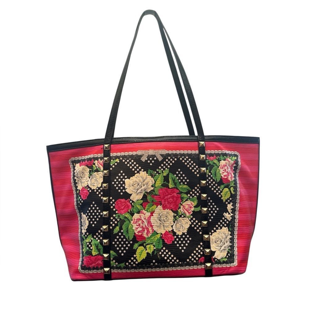 Betsey Johnson Floral Stud Tote Bag